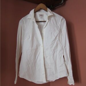 J. Crew Cotton White Button-Up Shirt
